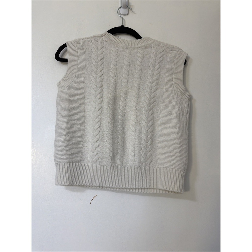 Boden Cream Floral Embroidered Sleeveless Sweater Vest XS Wool Alpaca - Picture 3 of 7